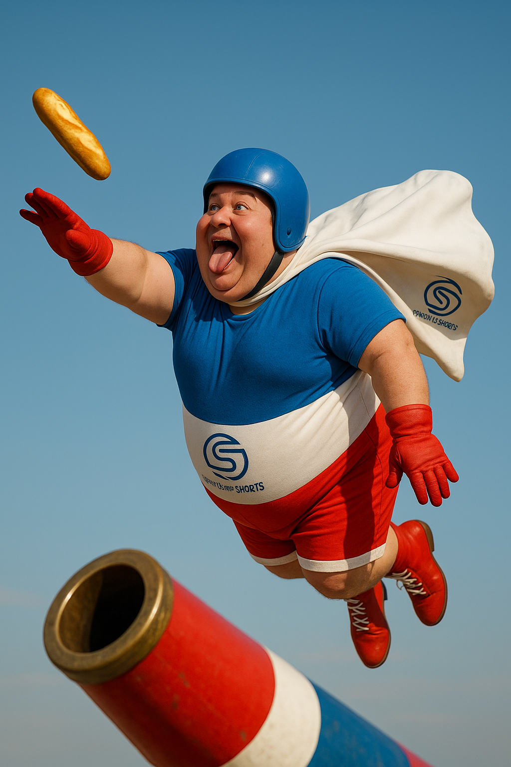 Süppe als menschliche Kanonenkugel